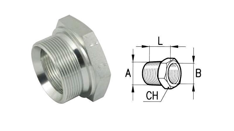 HYDRAULISK ADAPTER HANN-KVINNE 1''-3/4''