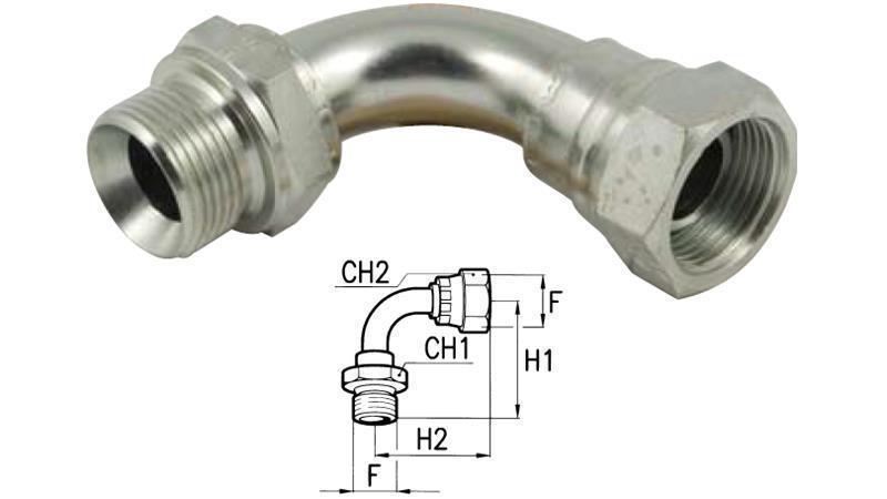 HIDRAVLIČNI KOLENO 90� BSP MOŠKI-ŽENSKI M22x1,5