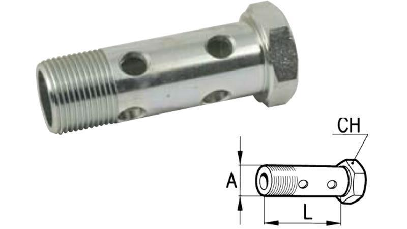 HYDRAULIC HOLLOW BOLT DOUBLE M18x1.5