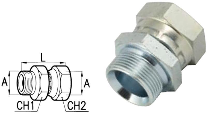 HIDRAULIKUS KÉTOLDALÚ FORGATHATÓ ANYA M22x1.5