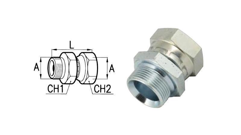 ÉCROU PIVOTANT À DOUBLE VANNE HYDRAULIQUE 1/2