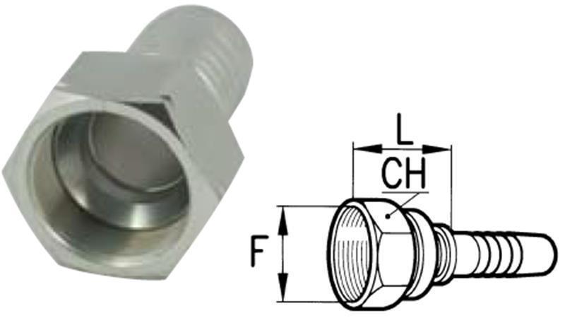 HYDRAULIC FITTING DKJ JIC74° FEMALE DN8-9/16”-18