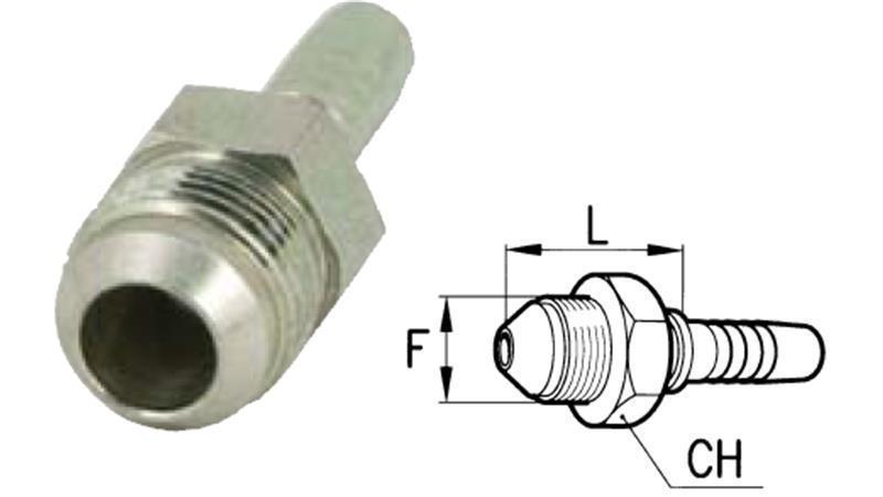 HYDRAULISCHER ANSCHLUSS AGJ JIC74° MÄNNLICH DN13-1