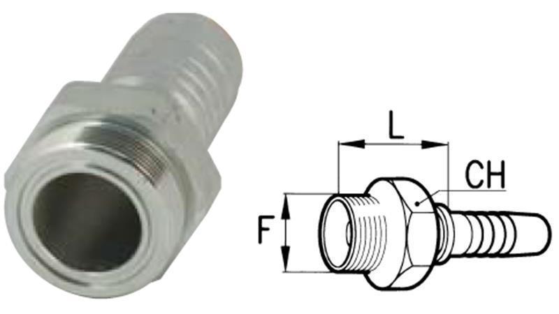 HYDRAULISCHER ANSCHLUSS AGORFS MÄNNLICH DN16-1