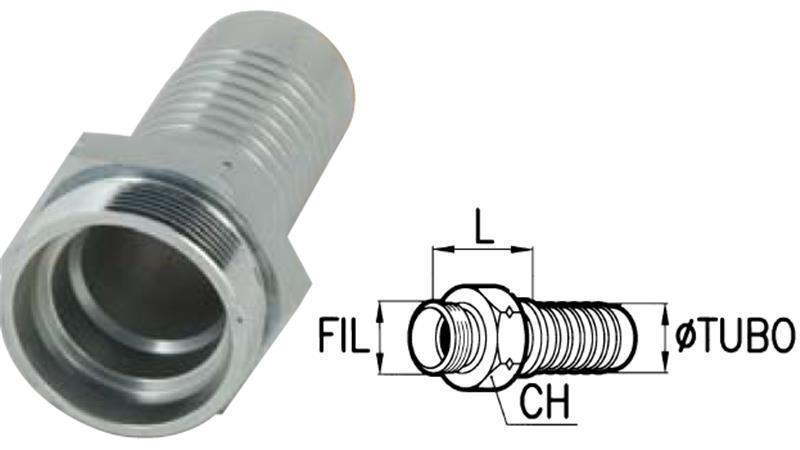 RACCORD HYDRAULIQUE CES 12 AVEC MALE DN10-M20X1.5