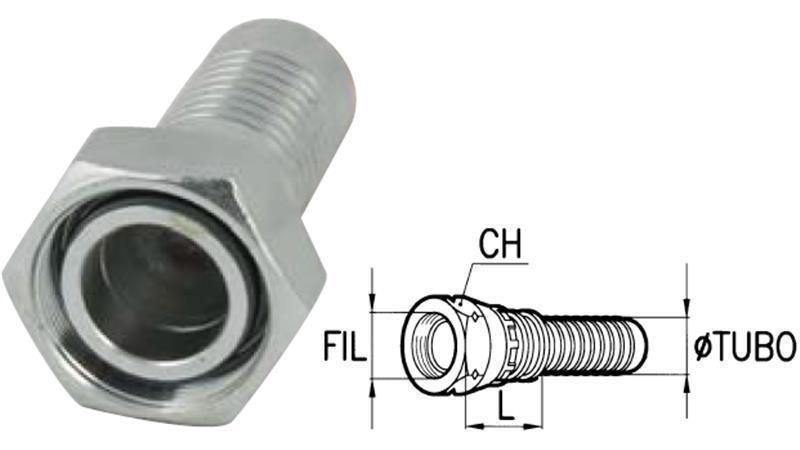 HIDRAVLIČNI PRIKLJUČEK DKOS 16 S ŽENSKI DN12-M24x1,5