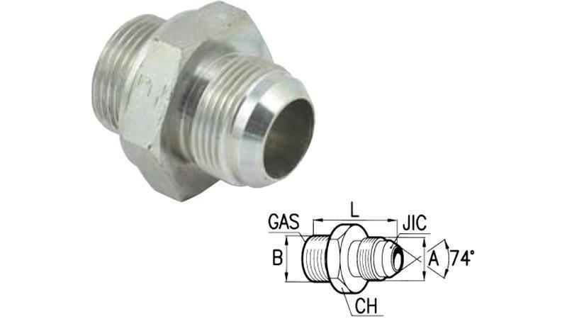 HYDRAULIKREDUZIERER 3/4'' JIC74°-3/8 GAS