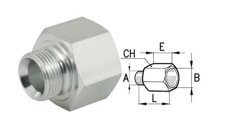 HYDRAULINEN ADAPTERI MIES-NAIS 3/8''-16x1.5