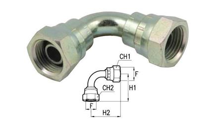 HYDRAULISK BEND 90° HUN-HUN M18x1.5