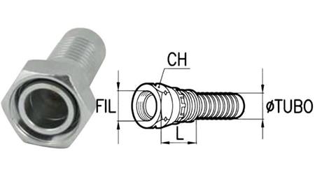 HIDRAULIKUS IDOM DKOL 15 L NŐI DN12-M22x1,5