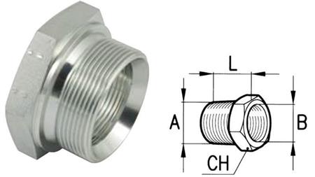 HYDRAULISK ADAPTER HANN-KVINNE 1''-3/4''