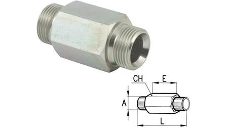 ADAPTADOR HIDRÁULICO MACHO-MACHO 3/4