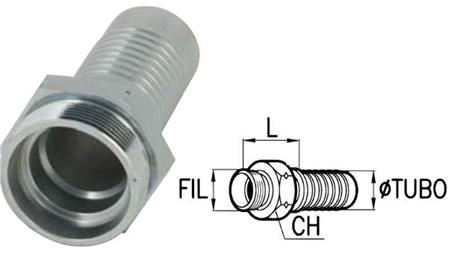 CONEXÃO HIDRÁULICA CES 16 COM MACHO DN19-M24X1,5