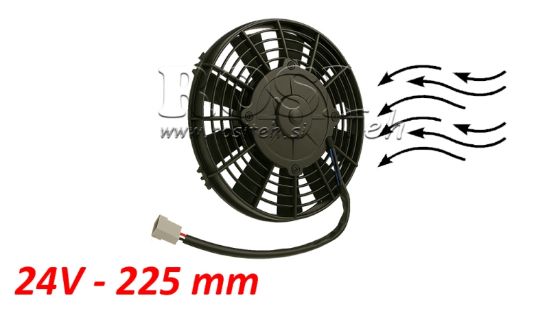 VENTILATOR AXIAL 225MM PENTRU ÎMPINGERE 24V