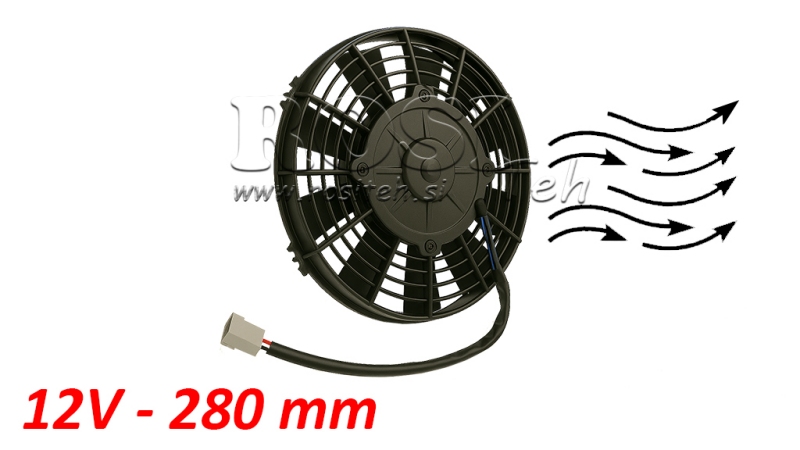 AKSÍÁLIS VENTILÁTOR 280mm elszívó 12V