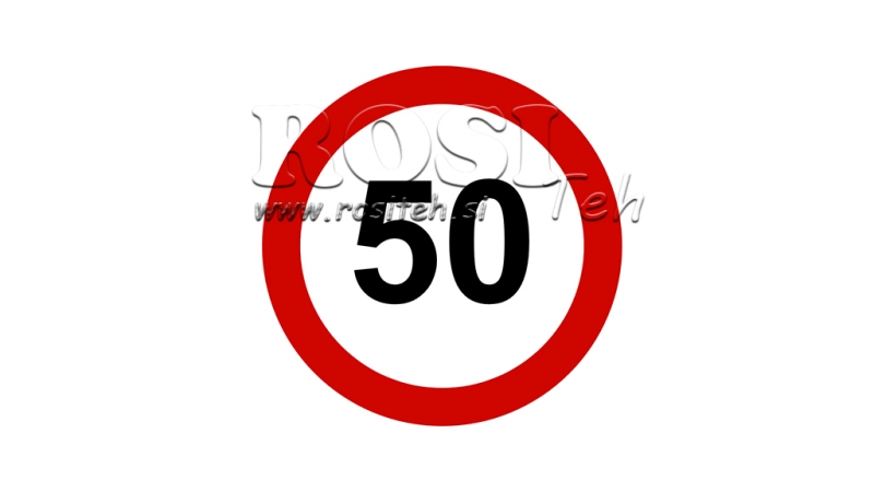 ĀTRUMA IEROBEŽOJUMA UZLĪME 50KM/H