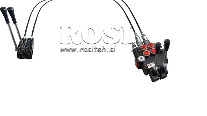 JOYSTICK DVOJNA ROČICA 2,5 met. HIDRAVLIČNI VENTIL 2xP80 lit.