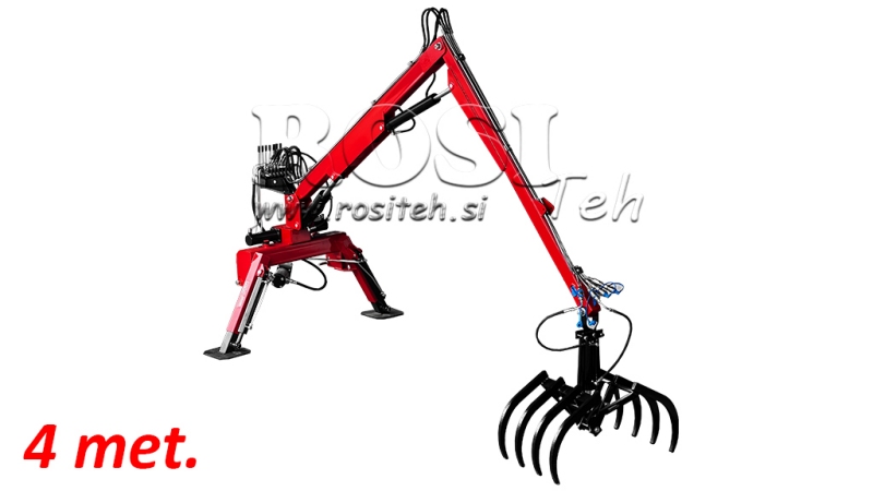 TRACTOR HYDRAULIC LOADER WITH FORKS HUT 4 MET.