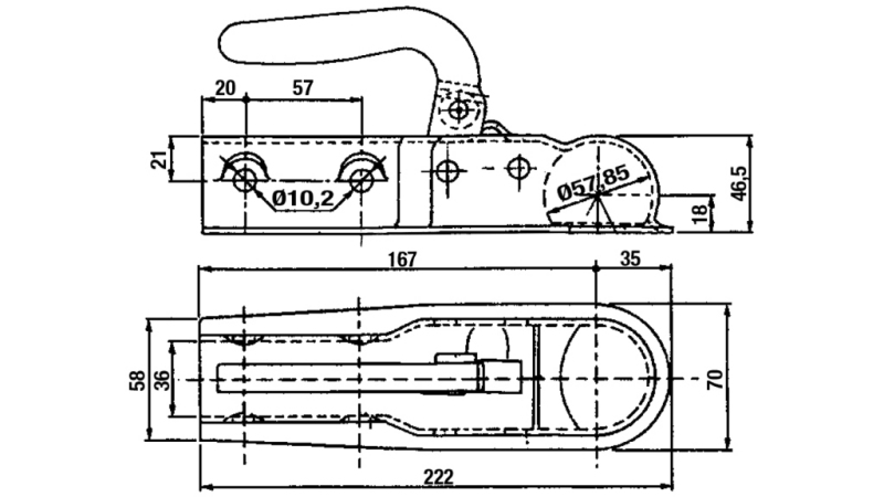 AUTO PRIKOLISED VLEČNE KLJUKE ÜMAR FI35