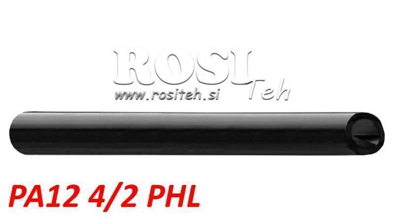 PA 4/2 PA12PHL MUST ÕHUTORU POLÜAMIID DIN74324