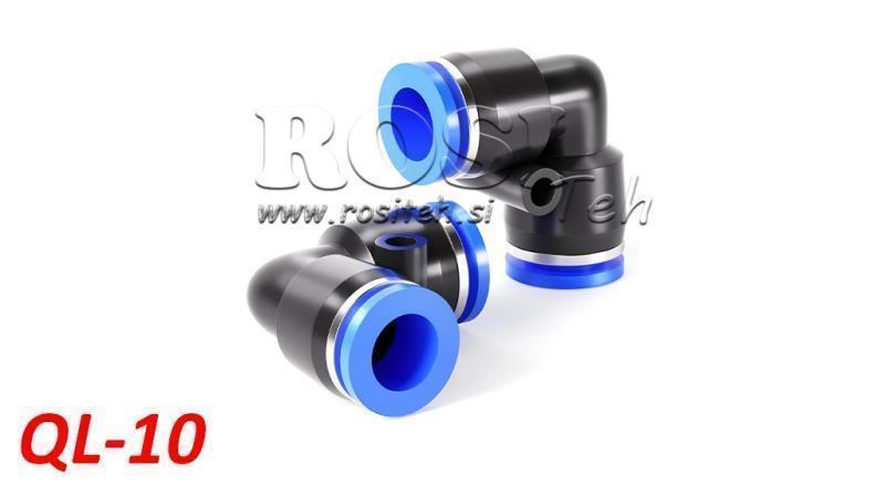CONECTOR PNEUMATIC ÎN UNGHI TPA FĂRĂ FILET QL-10