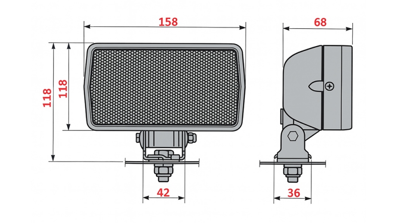 TRAKTOR ARBETS LAMPA COBO HALOGEN