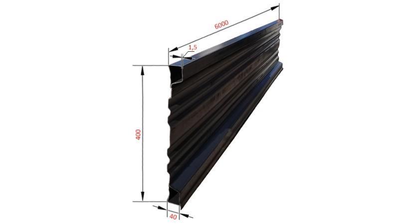 СТРАНИЧЕН ПАНЕЛ ЗА КАЧЕСТВЕН ПРИЦЕП 6 МЕТ. - ВИСОЧИНА 400 mm