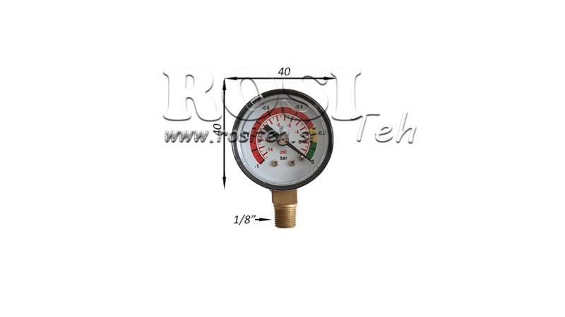 VAKUUMMETER FOR HYDRAULISK FILTER -1 - 0 BAR - 1/8