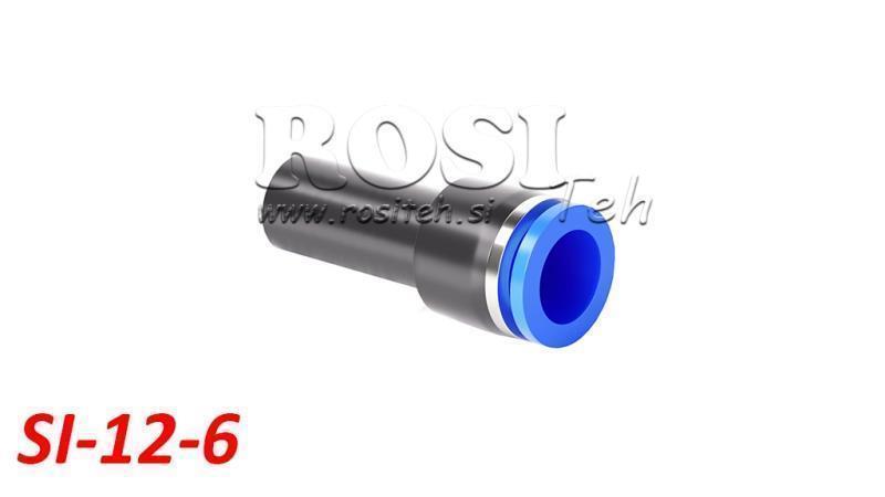 PNEUMATIC PLUG REDUCER CONNECTOR TPA WITHOUT THREAD SI-12-6