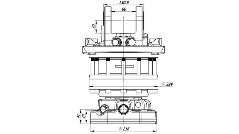 ΥΔΡΑΥΛΙΚΟΣ ΡΟΤΑΡΑΣ 10000/5000 KG ΜΕ ΦΛΑΝΤΖΑ 2PR