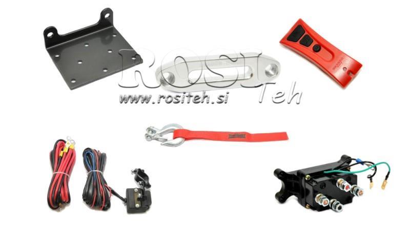12 V ELEKTRISK VINCH DWH 4500 HD - 2041 kg - Syntetisk tau
