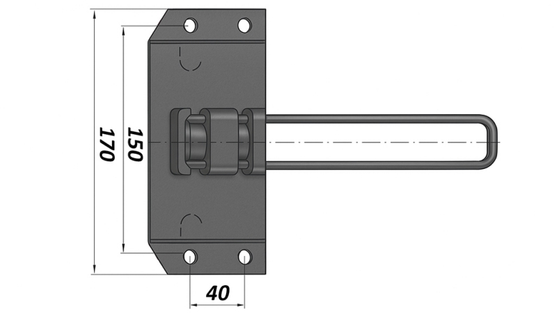 HOLDER VOOR METAAL WEDGE 1,600 KG