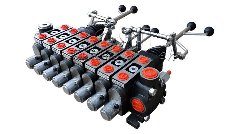 HYDRAULIC VALVE HIAB 8xPC70 2X EURO JOYSTICK 3 POS