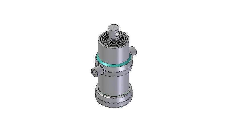 6023F -TELESCOPISK CYLINDER STANDARD/HÅL 6 STEG RESA 2545 DIAMETER 170