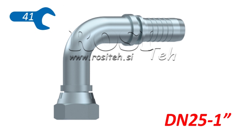 GIUNZIONE IDRAULICA BSP FEMMINA A 90° DN25-1