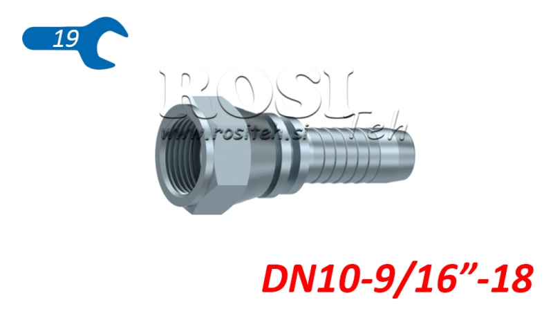POŁĄCZENIE HYDRAULICZNE DKJ JIC74° ŻEŃSKI DN10-9/16”-18