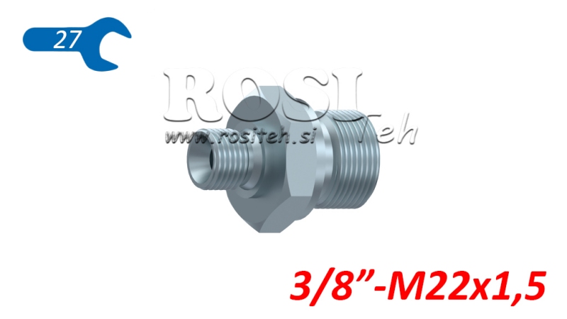 RÉDUCTEUR HYDRAULIQUE BSP 3/8-M22X1,5