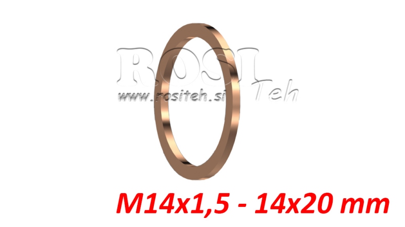 KOPEREN RING M14X1.5 - 14X20 MM