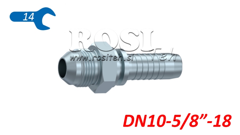 COLLEGAMENTO IDRAULICO AGJ JIC74° MASCHIO DN10-5/8”-18