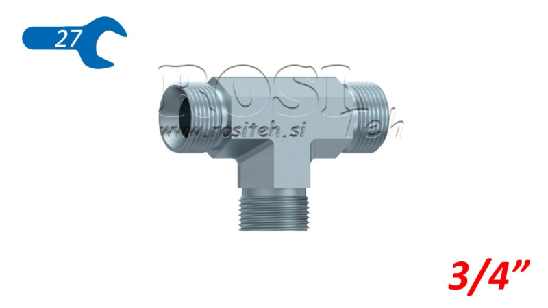 HIDRAULIKUS T-IDOM BSP KÜLSŐ-KÜLSŐ 3/4