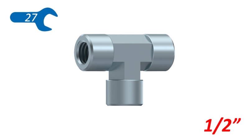 HYDRAULISK T STYKKE HUN-HUN 1/2