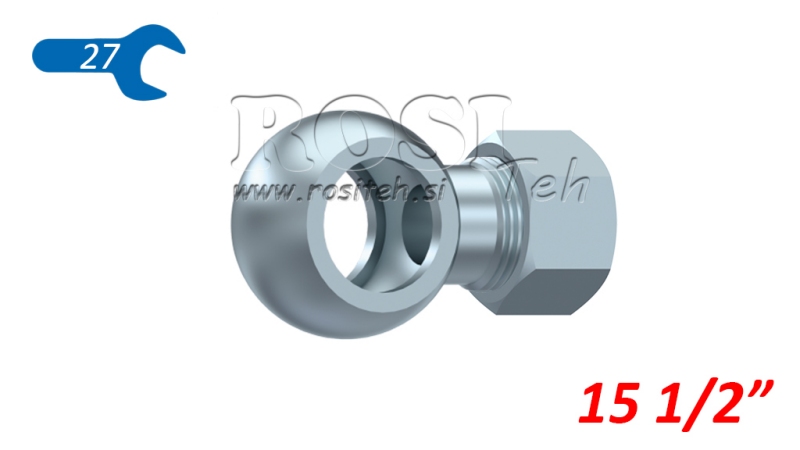 KOVOVÁ BANJO RÚRKA 1/2 S MATICOU