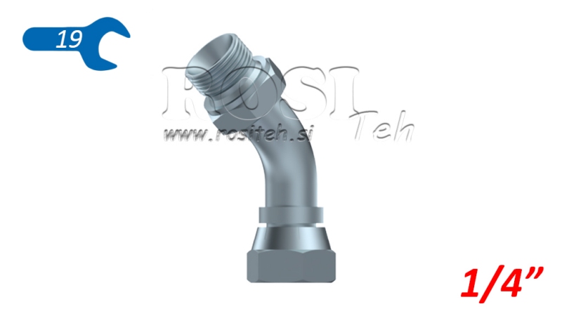 HIDRAULIKUS 45° KÖNYÖK BSP KÜLSŐ-BELSŐ 1/4