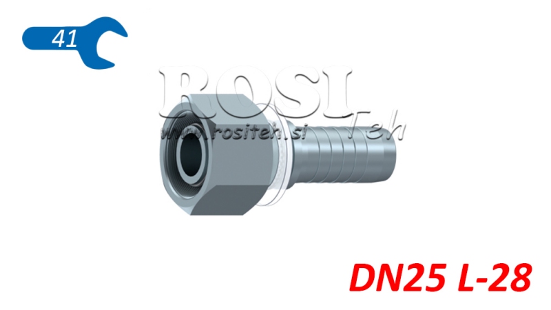 HYDRAULICKÁ PRÍPOJKA DKOL 28 L SAMICA DN25–M36×2