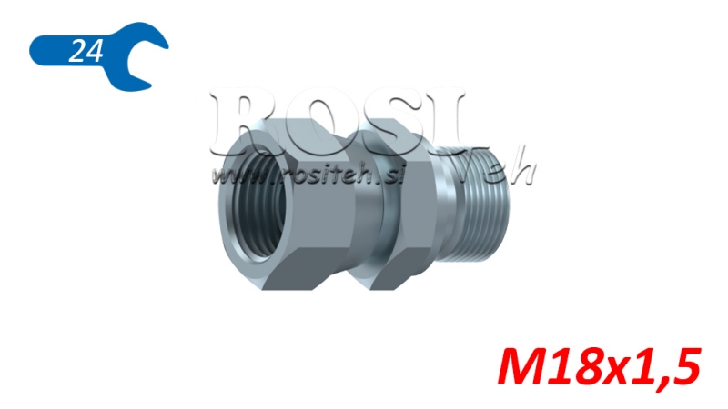 HYDRAULICKÝ DVOJITÝ SKRUTKOVÝ SPOJ S OTOČNOU MATICOU M18x1,5