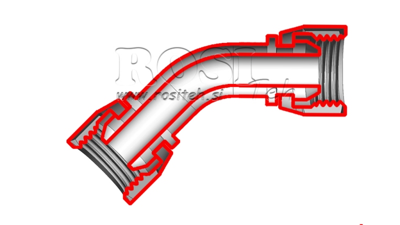 KNIE 45° BSP WEIBLICH - WEIBLICH 3/4