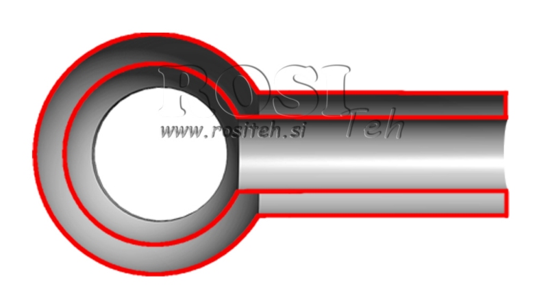 BANJO DE DURITE MÉTALLIQUE 1/4 40mm