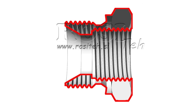 ADAPTADOR HIDRÁULICO MACHO-FÊMEA 1 1/2- 1 1/4
