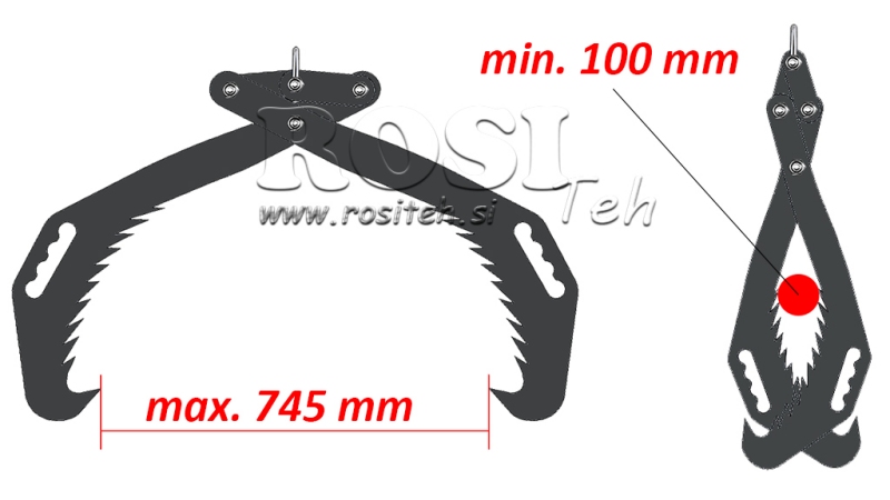KÄSITSI METSAHAARRATS HD70 (700 MM) - VÄRVITUD