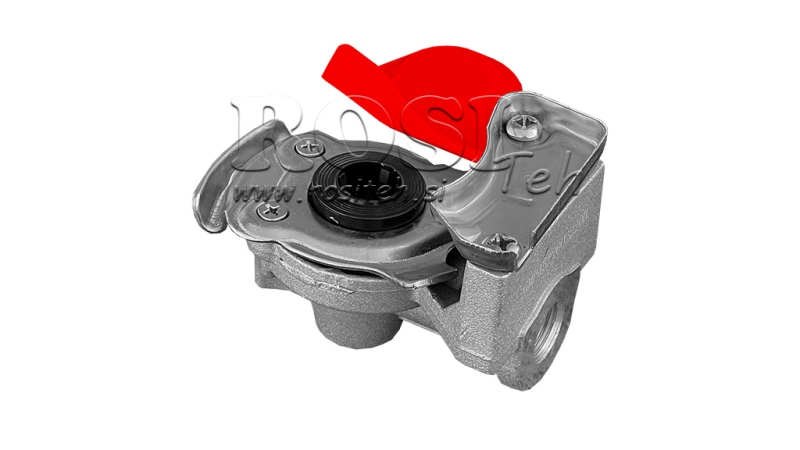 ACOPLAMIENTO RÁPIDO MACHO PARA AIRE ROJO CON VÁLVULA